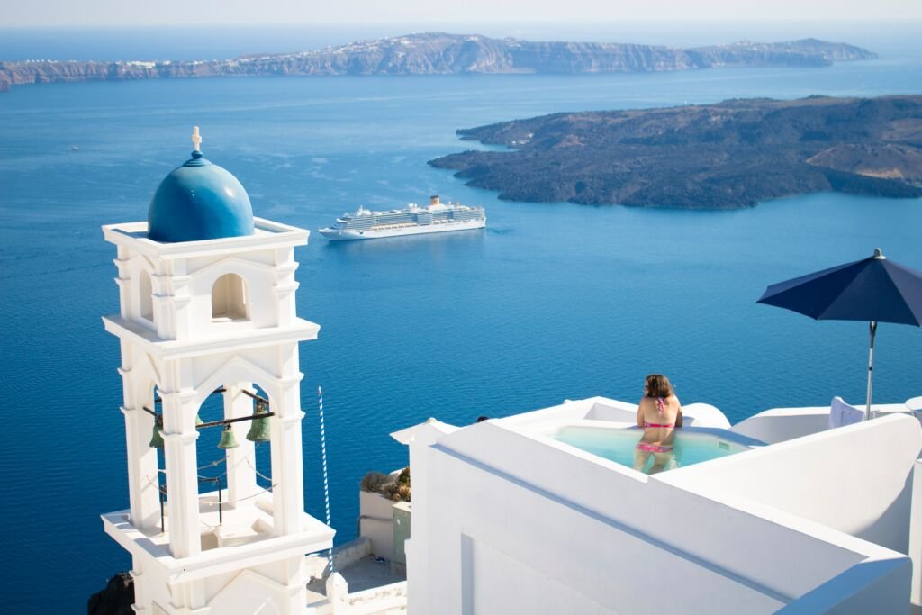 Santorini, Greece - White Buildings